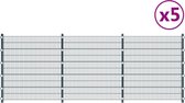 Decoways - Schuttingpanelen 5 stuks 6x2 m 30 m ijzer antracietgrijs