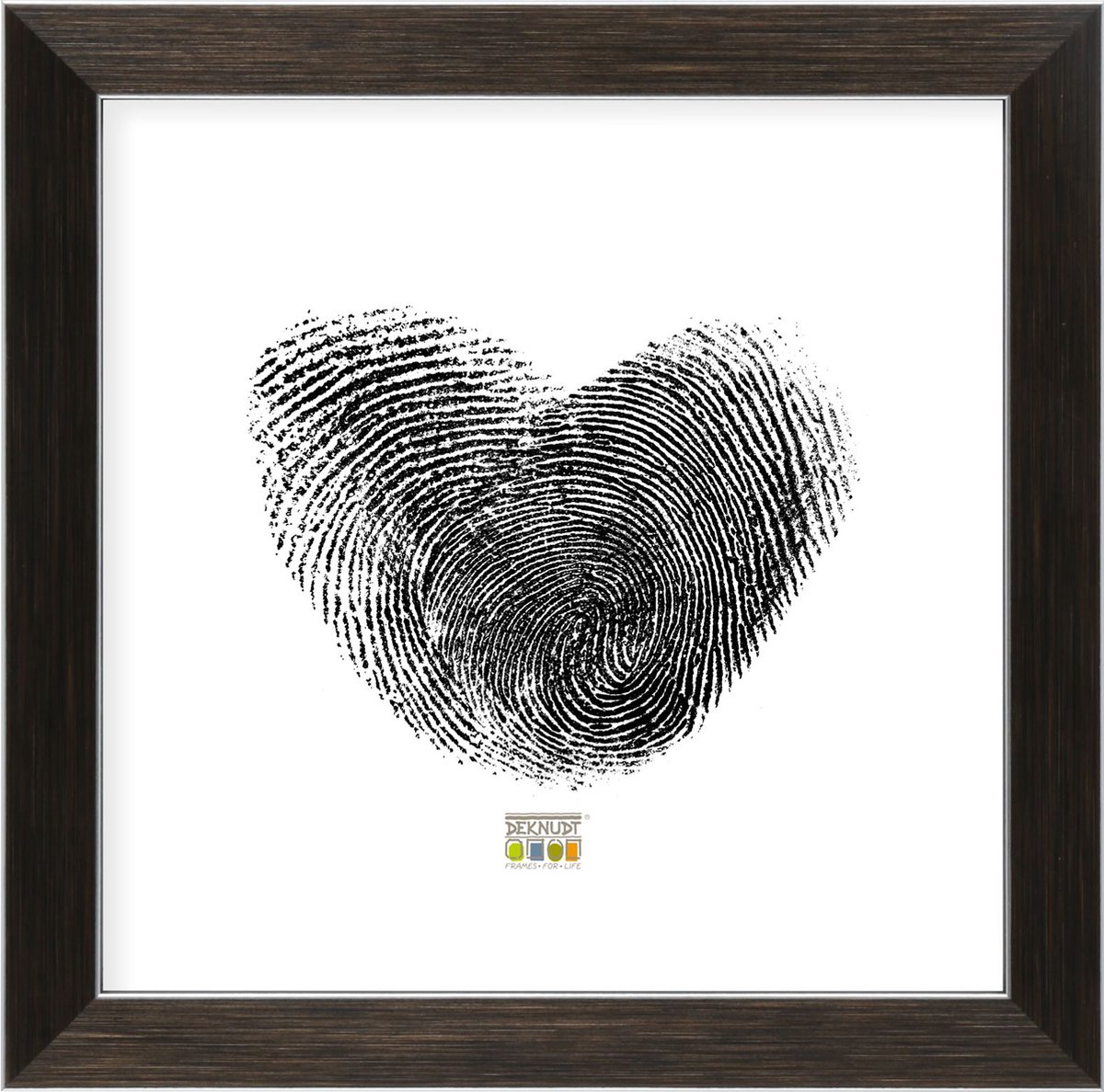 Deknudt Frames fotolijst - Bruin met zilverbies - S41VK3 - 30x30 cm