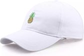 Baseball Cap - Unisex - Ananas - Wit