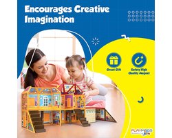 Playmags Speelhuisbouwset voor kinderen - 48 stuks