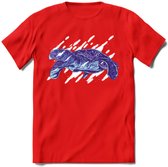 Dieren T-Shirt | Schildpad shirt Heren / Dames | Wildlife Turtle cadeau - Rood - XL