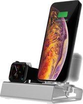 DrPhone T030B - Support de charge 3 en 1 - Apple Watch - Airpods - Apple iPhone - Argent