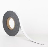 Inwell Magneetband 20mm op rol 5 meter kleur wit