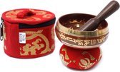 Mini Klankschaal Cadeau Set - Rood - Handgemaakt - 6 x 8cm
