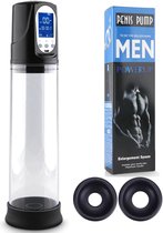 Toys Hub® Automatische Penispomp Deluxe - Met 2 Penisringen & E-book - Elektrisch - USB Oplaadbaar - LED Scherm - Sex Toys voor Mannen - Penis Vergroter