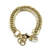 Armband Chunky Gourmet Chain Goud | 18 karaat gouden plating | Messing | Schakelarmband - 16 cm + 3 cm extra | Buddha Ibiza