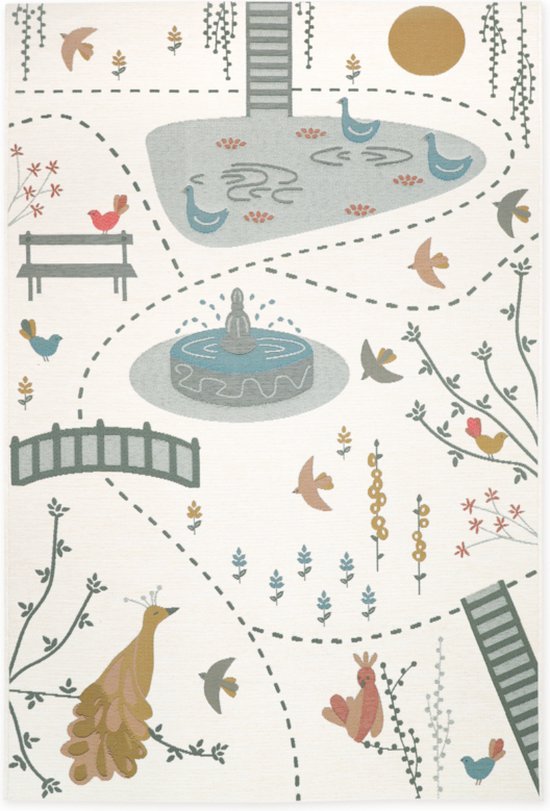 Vloerkleed Kinderkamer & Babykamer Bird Paradise - Tapijt 123 x 180 cm