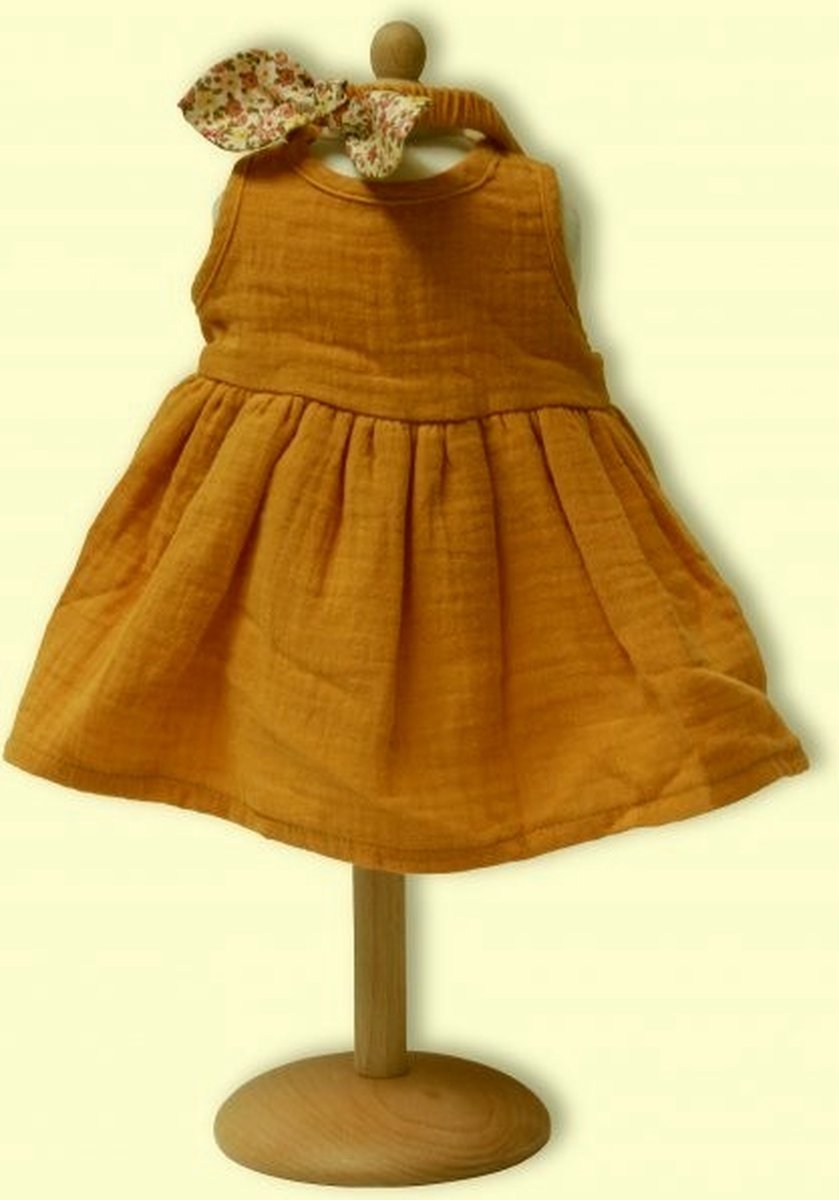 Mamamemo Okergeel Jurkje 38 - 41 cm