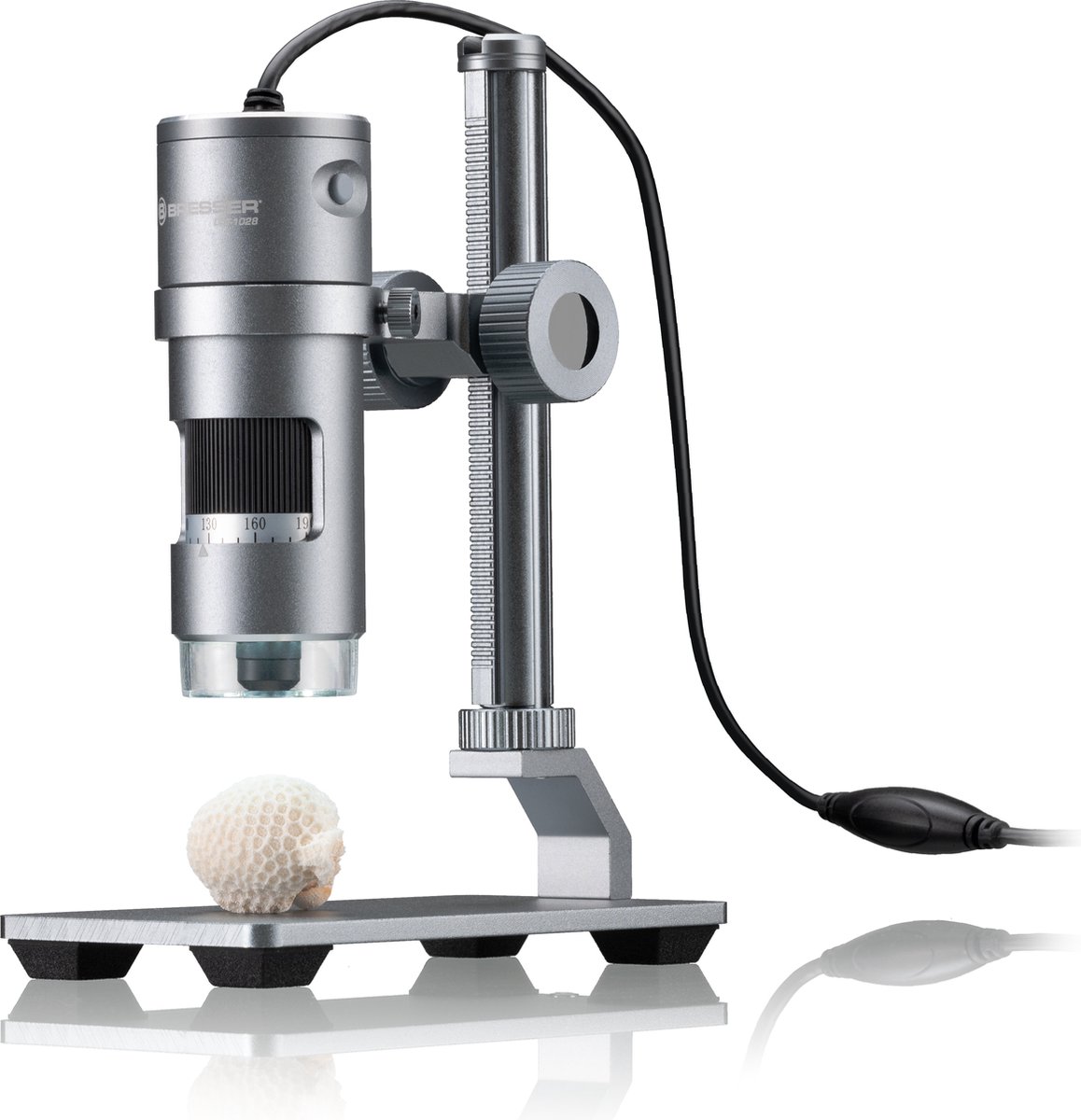 Bol.com Krachtige Digitale Microscoop 5MP met USB, LED Ringverlichting & 10x-280x Vergroting voor Hobby en Professioneel Gebruik aanbieding