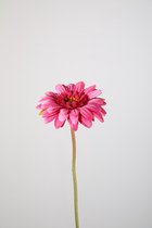 Kunstbloem - Gerbera - topkwaliteit decoratie - 2 stuks - zijden bloem - Fuchsia - Cerise - 47 cm hoog