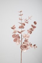 Kunsttak - Eucalyptus - topkwaliteit decoratie - 2 stuks - zijden tak - Roze - 86 cm hoog