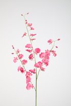 Kunstbloem - Orchidee - topkwaliteit decoratie - 2 stuks - zijden bloem - Geel - 80 cm hoog