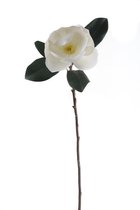 Kunstbloem - Magnolia - topkwaliteit decoratie - 2 stuks - zijden bloem - Wit - 80 cm hoog