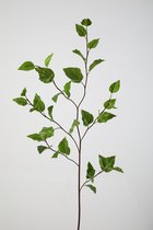 Kunsttak - birch blad - topkwaliteit decoratie - 2 stuks - zijden tak - Groen - 118 cm hoog