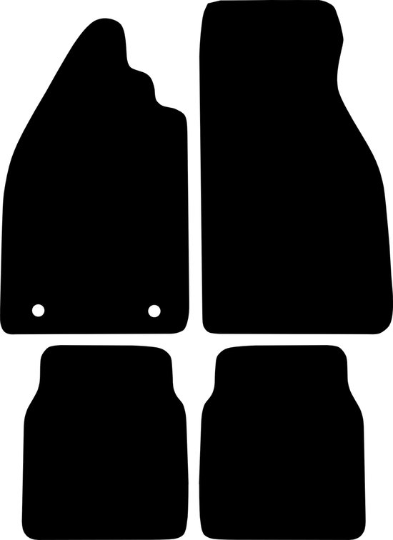 Tapis de voiture en caoutchouc Tapis de voiture Volkswagen Beetle - Année de construction : -- 1973 - Ajustement d'origine - 4 pièces