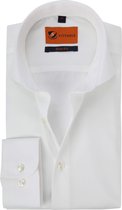 Suitable - Overhemd Strijkvrij Ecru - Maat 43 - Slim-fit