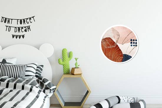 Wallpaper Circle - Aquarelle - Abstrait - Or - ⌀ 30 cm - Wall Circle - Auto-adhésif - Wallpaper Sticker