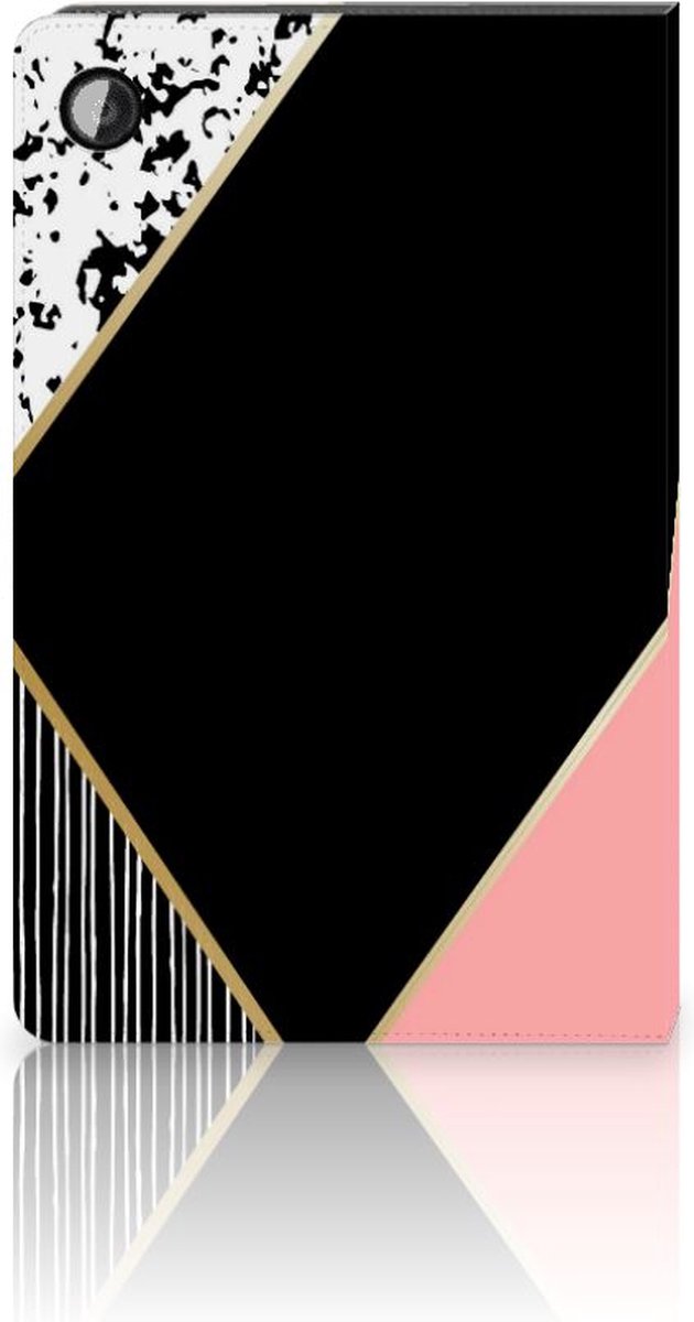 Samsung Galaxy Tab A8 2021/2022 Tablet Beschermhoes Zwart Roze Vormen