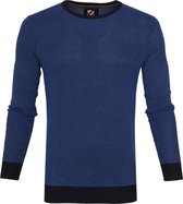 Suitable - Katoen Bince Pullover Blauw - Maat XXL - Modern-fit