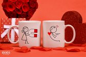 Valentines day couple mug - Customized mokken en bekers - mokken met tekst - mokken - bekers - cadeautje - cadeau voor vrouw - cadeau vor man - keramiek servies - cadeautje voor haar - cadeau