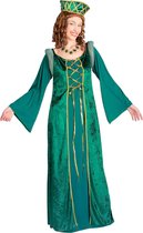 Widmann - Middeleeuwen & Renaissance Kostuum - Kasteelvrouwe Lady Eleonora Kostuum - Groen - Medium - Carnavalskleding - Verkleedkleding