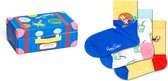 Happy Socks kids travel giftbox 3P multi - 33-35