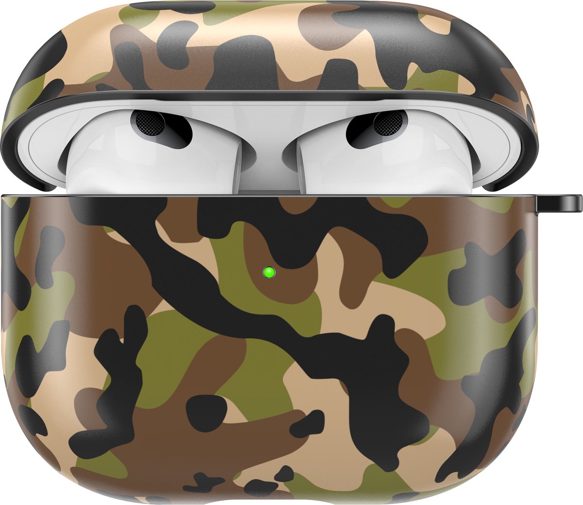YONO Special Design Hoesje geschikt voor Apple Airpods 3 - Hard Case met Clip - Camouflage