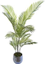 Kamyra® Palmboom Kunstplant - Nep Planten Palm Middel - Plant Voor Binnen En Buiten - Decoratie - Duurzaam - 120 × 60 cm