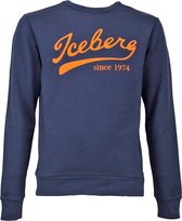 Iceberg Sweater With Logo Navy/Orange - M
