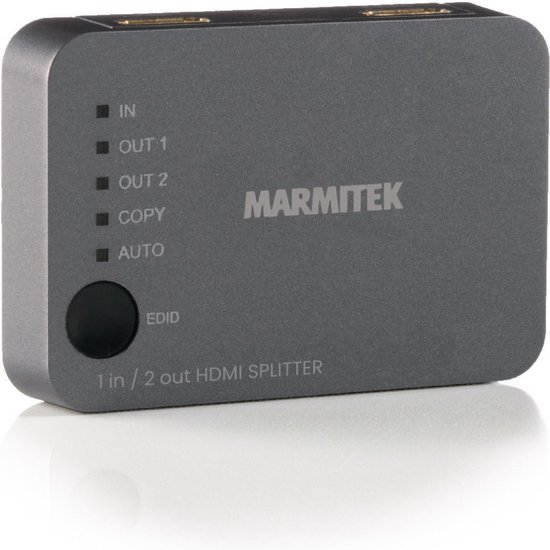 Marmitek Split 312 UHD - HDMI Splitter 4K - HDMI Splitter 1 in 2 uit - HDMI Splitter 2 poorts - EDID - 1 ingang 2 uitgangen