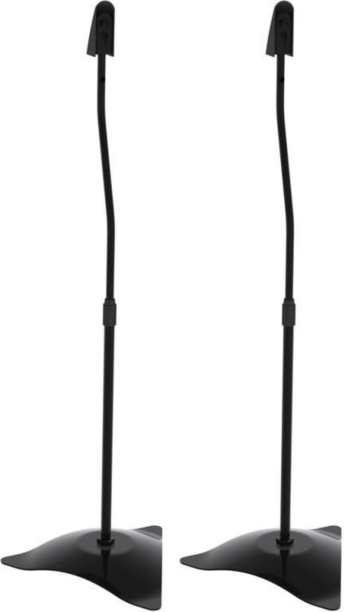 Lot De 2 Tiges De Haut-parleur Réglables En Hauteur - Support Sol Pour Enceintes Satellite, Home Cinéma - Charge Max 6kg - Rotation 360° - 4