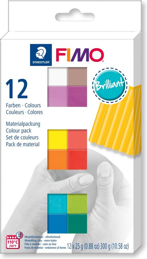 Foto: Fimo soft ovenhardende boetseerklei colour pack 12 brilliant colours