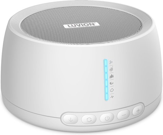 LUVION® White Noise Machine PRO - Soundspa - Kalmerende Slaaphulp met Witte Ruis voor Baby's, Kinderen én Volwassenen - Help jezelf of je Baby Beter Slapen!