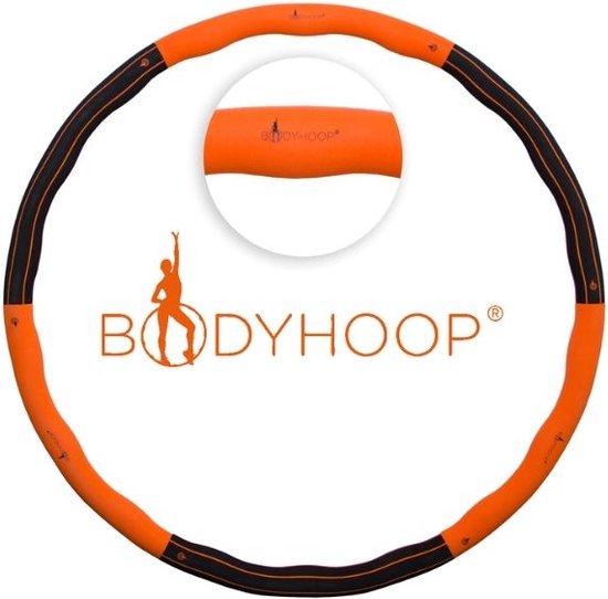 Bodyhoop� - Fitness Hoelahoep - 1.8 kg - � 104 cm - Oranje/Zwart - Bodyhoop®