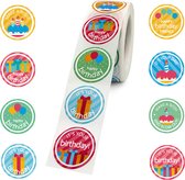 Verjaardag stickers 50!! stuks! - Happy Birthday - Ballonnen - Taart -Sluitstickers - Sluitzegel - Gebak - Koekjes - Sieraden - Small Business - Envelopsticker - Traktatie zakje - Cadeau - Cadeauzakje - Kado - Chique inpakken - Feest
