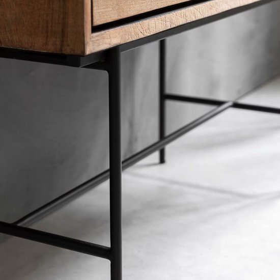 24Designs Meuble Metropole Haut - L100 X P40 X H210 Cm - Teck