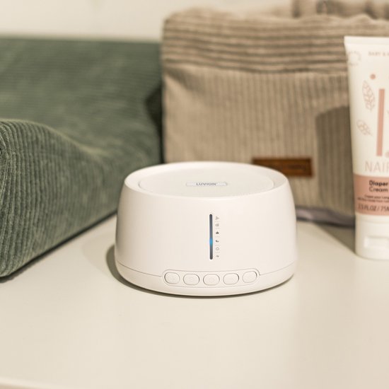 LUVION® White Noise Machine PRO - Soundspa - Kalmerende Slaaphulp met Witte Ruis voor Baby's, Kinderen én Volwassenen - Help jezelf of je Baby Beter Slapen!