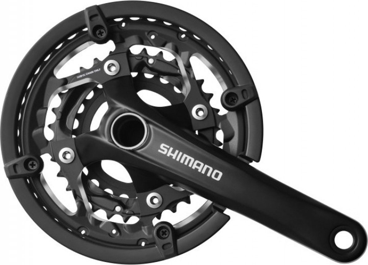 Crankstel Shimano trekking FC-T551 3x10 speed - 175/48-36-26T - incl. BB52 - zwart