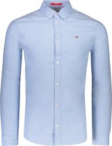 Tommy Hilfiger Overhemd Blauw Aansluitend - Maat 3XL - Heren - Never out of stock Collectie - Katoen;Elastaan