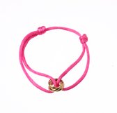 Go Dutch Label Armband Touw 3 rondjes Pink B1849-7