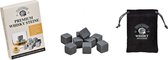 Whiskystenen 2x2x2cm grijs Set van 9