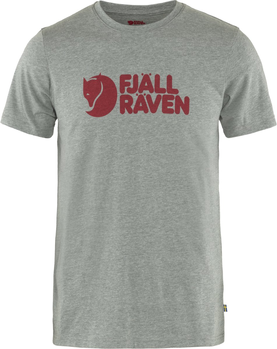 Fjallraven Logo T-shirt - Outdoorshirt - Heren - Grijs - Maat M