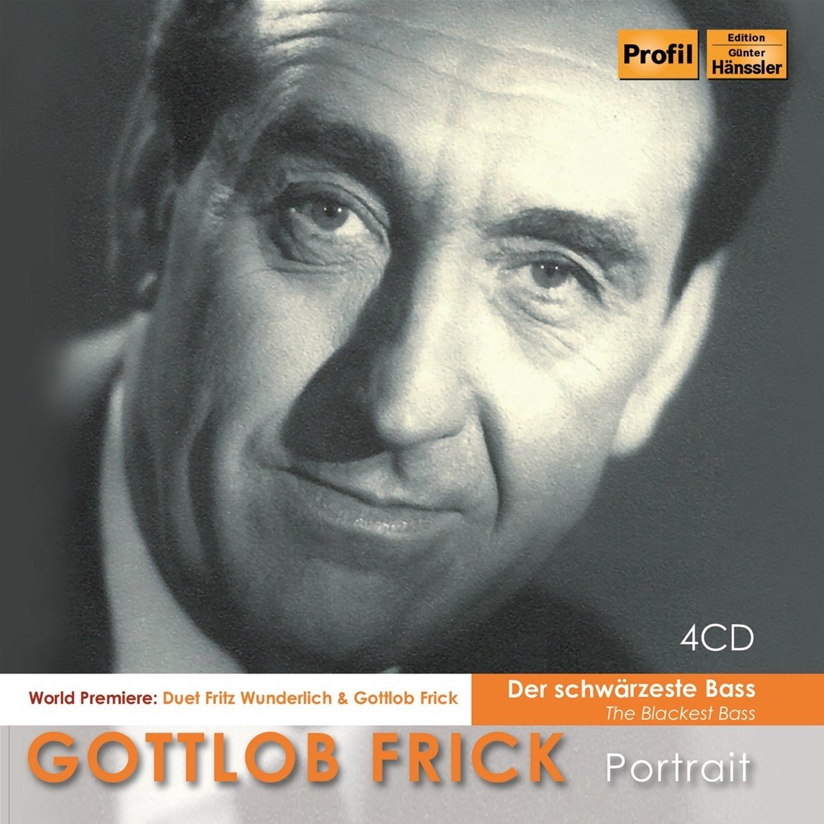 Fritz Wunderlich & Bp & Sd & - Gottlob Frick Portrait "Schwarzester Bass" (4 CD)