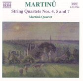 Martinu Quartet - String Quartets Nos 4, 5 And 7 (CD)