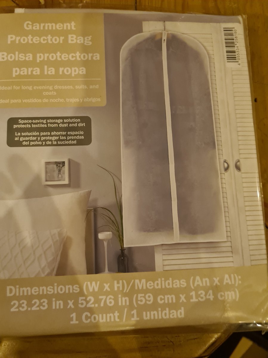 Kleding bescherm tas 59 x 134 cm plastic