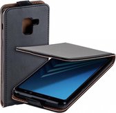 Geschikt voor Samsung Galaxy A8 2018 Hoesje - Eco Flipcase Cover Zwart