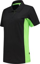 Tricorp Poloshirt Bicolor Dames 202003 Zwart-Lime - Maat 4XL