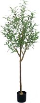 Kunst Olijfboom 150 cm | Olijf Kunstplant | Kunstplanten voor Binnen | Mediterrane Kunstboom