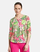 GERRY WEBER Dames Shirt met 3/4-mouwen en burnt-out motief