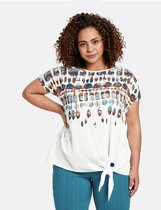 SAMOON Dames Shirt met geknoopt detail